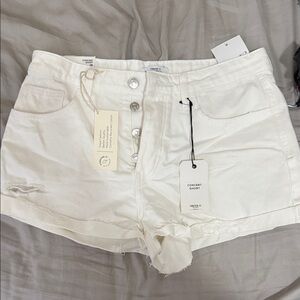 Forever 21 White Jean Shorts
